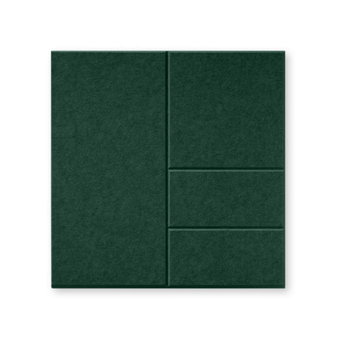 Sade III panneau acoustique feutre design collection de carreaux acoustiques feutre vert foncé pétrole