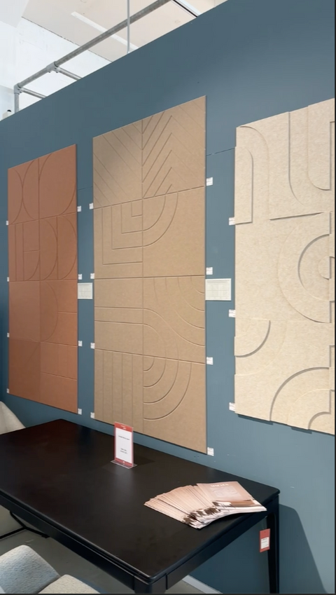 Maya Vll - 3D | Akustische Wandpaneele 50x50cm - 2er Set - Selbstklebendes PET-Filz