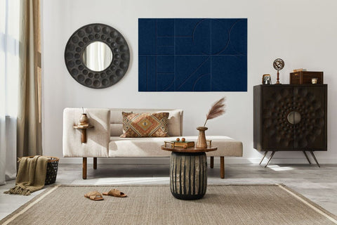 Panneaux acoustiques Sade design set de 6 bleus