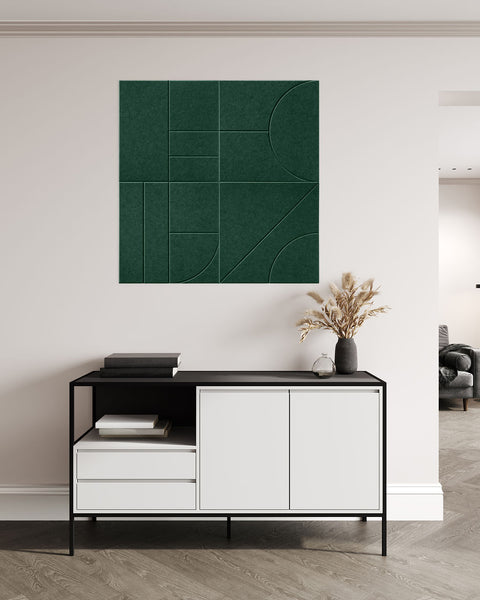 Panneaux acoustiques Sade design set de 4 verts