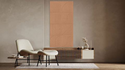 Sade acoustic panels design set of 8 cognac