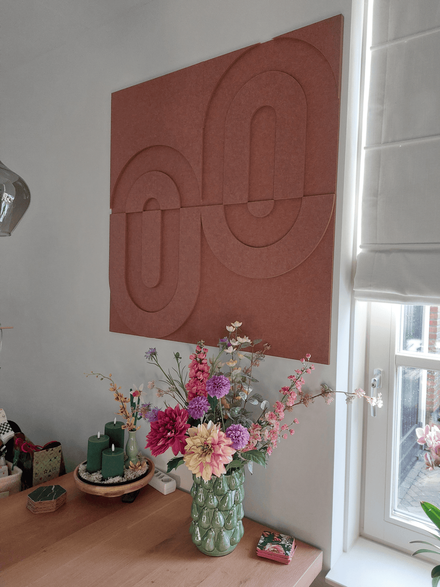 Maya 3d set Cognac inzending klant akoestische design panelen