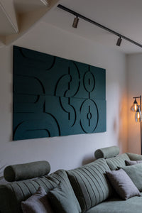 Maya 3d set petrol groen uitzending SBS6 akoestische design panelen