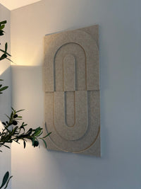 Maya 3d akoestische wandpanelen moderne woonkamer stalen deur | Maeven Art