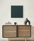 maeven art Maya VII collection color deep green petrol mockup acoustic panel felt design collection acoustic tile cap felt sound absorption sound dampening 