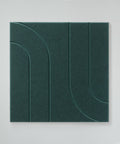 maeven art Maya I collection color deep green petrol acoustic panel felt design collection acoustic tile cap felt sound absorption sound dampening 