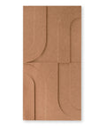 Maya I 3d akoestisch paneel vilt design collectie akoestisch tegel set van 2 terra cognac