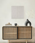 maeven art Sade III collection color beige mockup acoustic panel felt design collection acoustic tile cap felt sound absorption sound dampening 