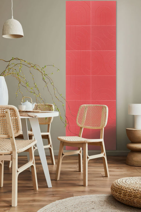 Maya acoustic panels design set of 12 burgund