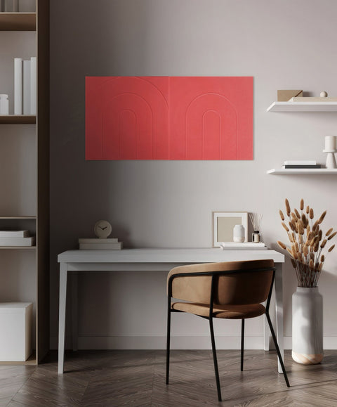 Maya acoustic panels design set of 2 burgund