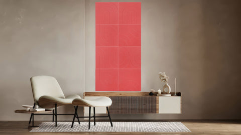 Maya acoustic panels design set of 8 burgund