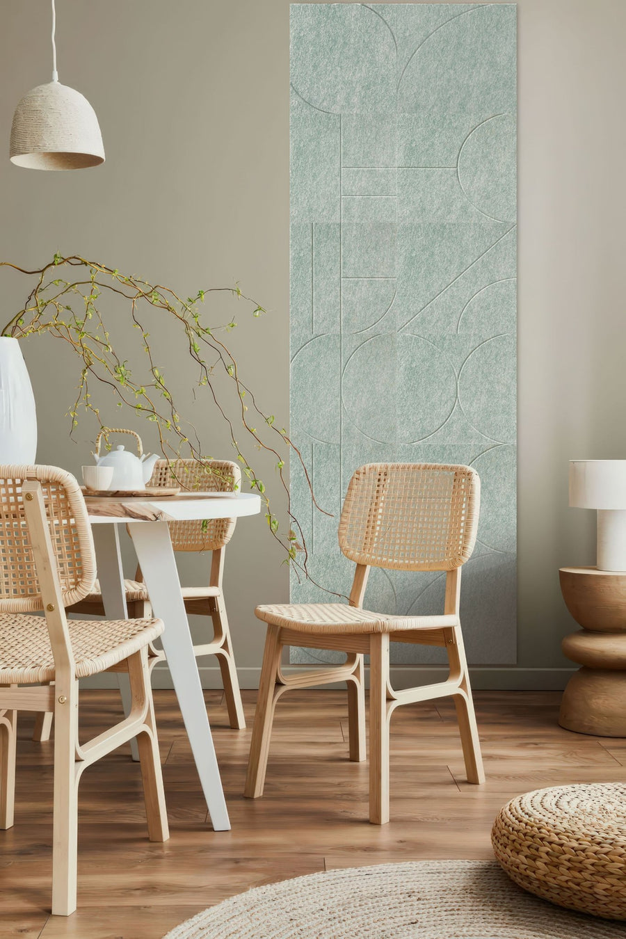 Sade akoestische panelen design set van 12 sage green