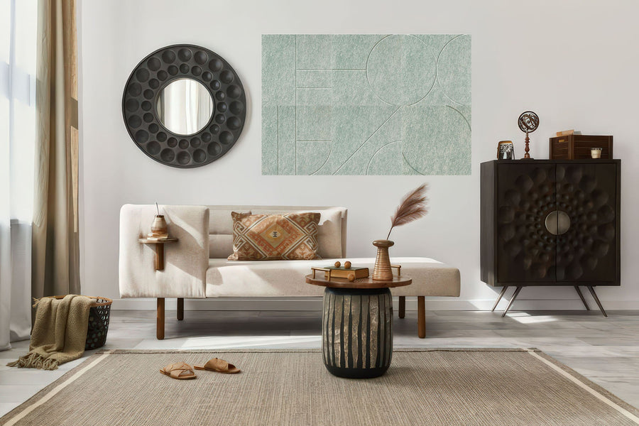 Sade akoestische panelen design set van 6 sage green