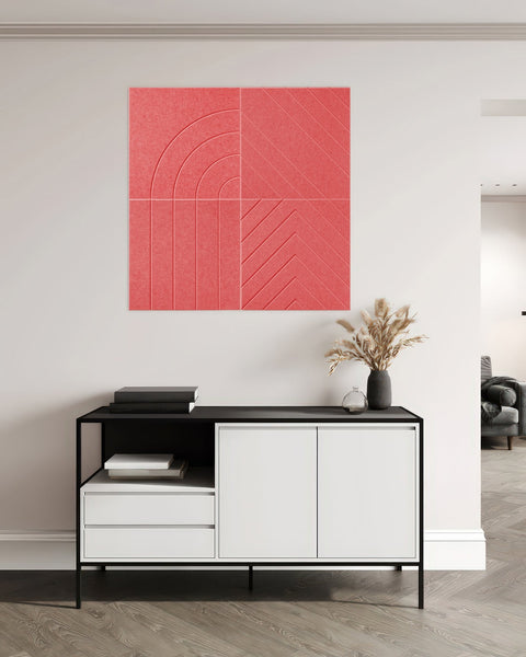 Loa panneaux acoustiques design set of 4 burgundy