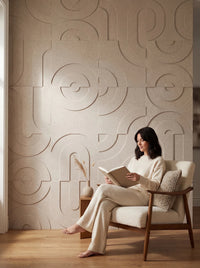 Akoestische 3D viltpanelen set | Maya - geometrisch design