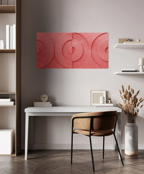 Maya 3d akoestische panelen design set van 2 burgund