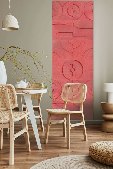 Maya 3d akoestische panelen design set van 12 burgund