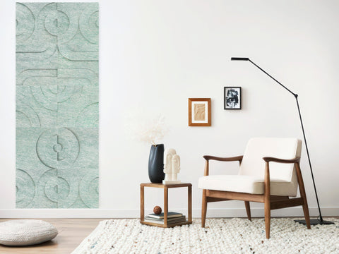 Maya 3d akoestische panelen design set van 10 sage green