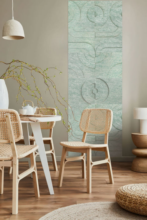 Maya 3d akoestische panelen design set van 12 sage green