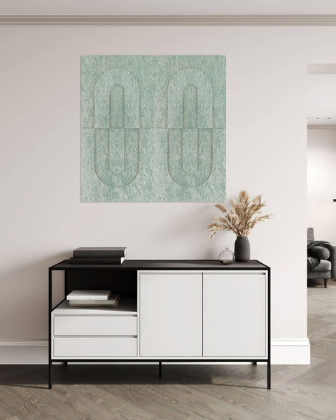 Maya 3d akoestische panelen design set van 4 sage green