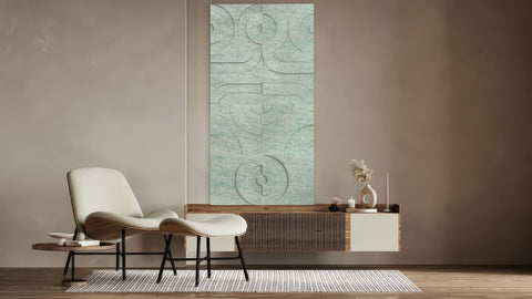 Maya 3d akoestische panelen design set van 8 sage green