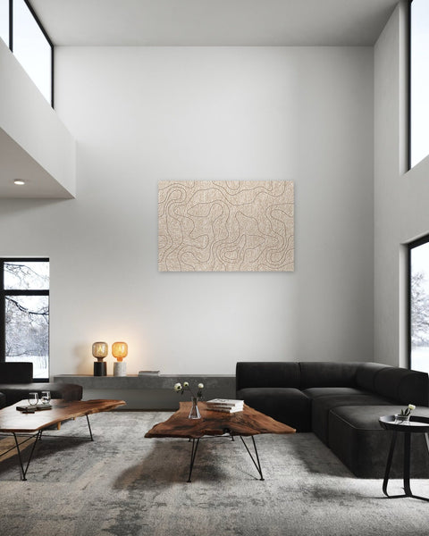 Focus, geen galm, akoestische wand van 6 viltpanelen in Thuiskantoor-stijl, 150 x 100 cm