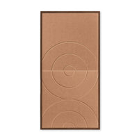 Golden Echo akoestisch schilderij in cognac - concentrische cirkels in PET-vilt - vooraanzicht - 50x100cm