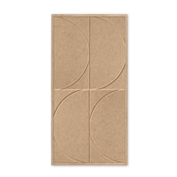 tableaux acoustiques Ivory Mirage tableaux acoustiques sable - demi-cercles en feutre PET - vue de face - 50 x 100 cm