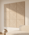 Loa II, œuvre d'art acoustique en sable, détail du relief en feutre