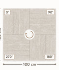 Loa V akoestisch wandpaneel in vier draaistanden, PET-vilt in beige