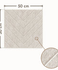 Loa VI akoestisch wandpaneel van PET-vilt in beige, afmetingen 50 bij 50 cm