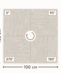 Loa VII akoestisch wandpaneel in vier draaistanden, PET-vilt in beige