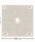 Loa VIII akoestisch wandpaneel in vier draaistanden, PET-vilt in beige