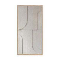 Maya I 3d akoestisch schilderij vilt 0.5x1.00m – Zelfklevend PET Vilt Maeven art Beige