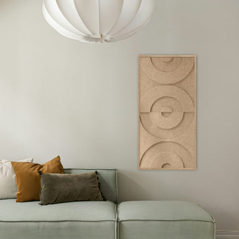 Maya II 3d akoestisch schilderij vilt 0.5x1.00m