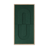 Maya IV 3d akoestisch schilderij vilt 0.5x1.00m – Zelfklevend PET Vilt Maeven art Deep Green