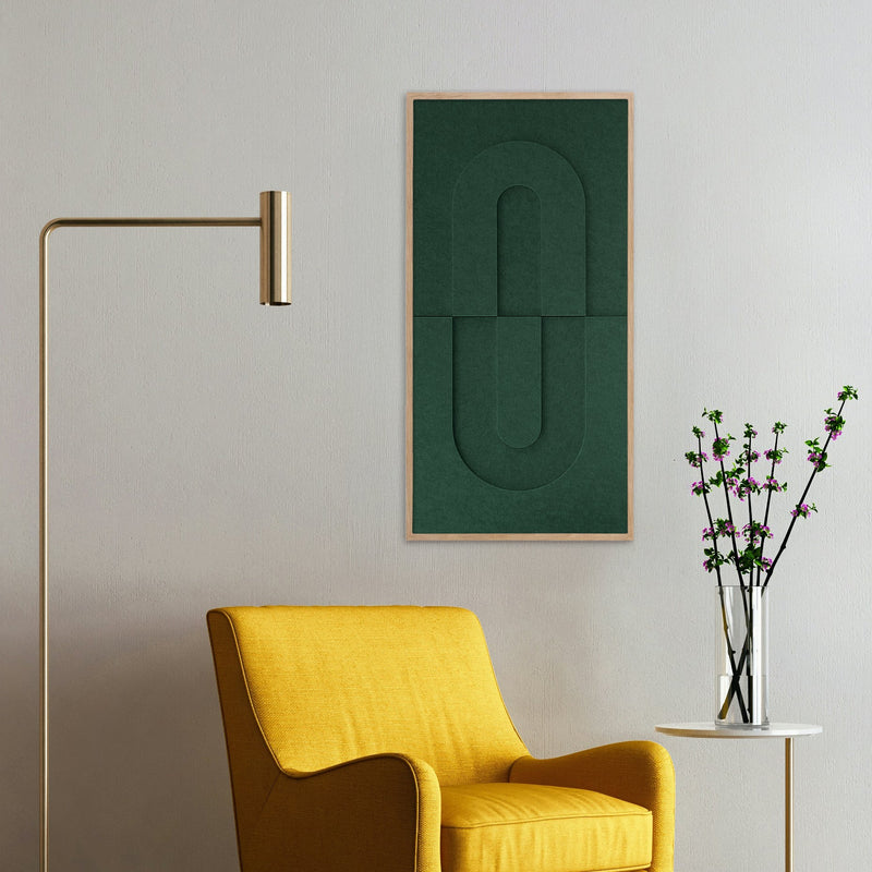 Maya IV – Akustisches 3D-Bild aus Filz – 50 x 100 cm, Styling-Detail