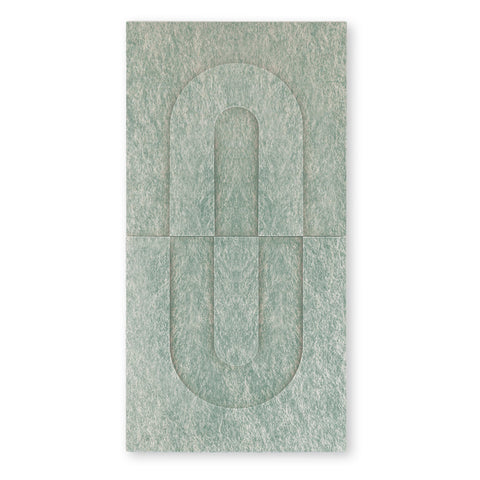 Maya IV 3d akoestisch schilderij vilt 0.5x1.00m – Zelfklevend PET Vilt Maeven art sage green