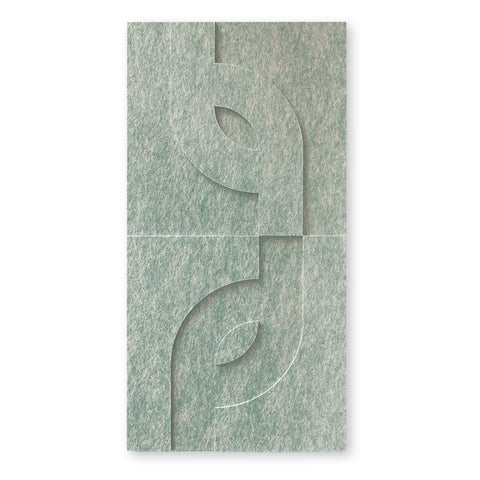 Maya V 3d akoestisch schilderij vilt 0.5x1.00m – Zelfklevend PET Vilt Maeven art sage green