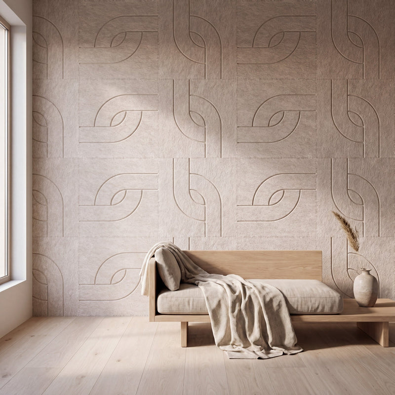 Maya V als volledige wand in interieur