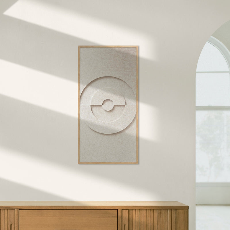 Maya VI – Akustisches 3D-Bild aus Filz – 50 x 100 cm, Styling-Detail
