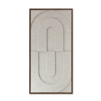 Maya VII 3d akoestisch schilderij vilt 0.5x1.00m – Zelfklevend PET Vilt Maeven art beige