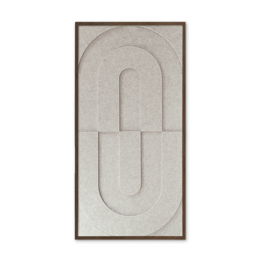 Maya VII 3d akoestisch schilderij vilt 0.5x1.00m – Zelfklevend PET Vilt Maeven art beige