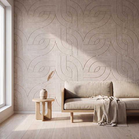 Maya Viii als volledige wand in interieur