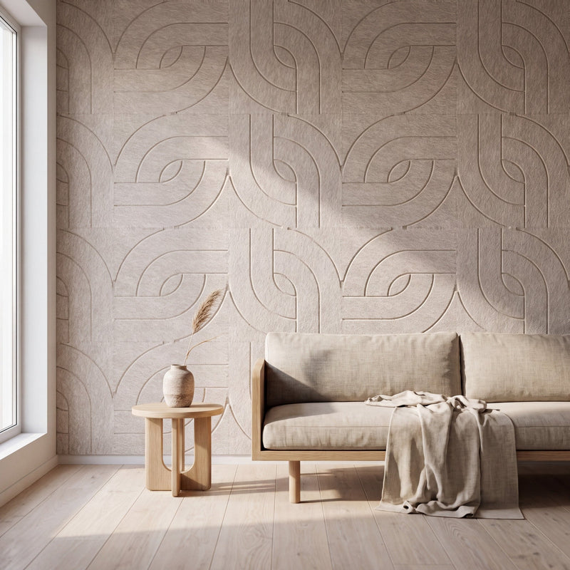 Maya Viii als volledige wand in interieur