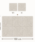 Akoestische wandpanelen uit de Maya-serie gemixt tot een wand, PET-vilt in beige