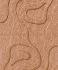 Waves Basin V 3D akoestisch wandpaneel van PET-vilt — kleur Cognac
