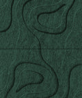 Waves Basin V 3D akoestisch wandpaneel van PET-vilt — kleur Deep Green