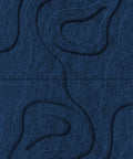 Waves Basin V 3D akoestisch wandpaneel van PET-vilt — kleur Navy