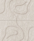 Waves Basin V 3D akoestisch wandpaneel van PET-vilt — kleur Beige